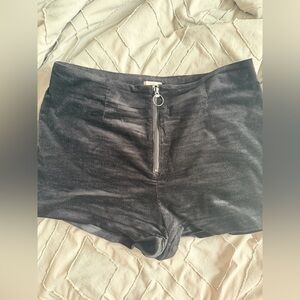 Maeve High Waist Black Corduroy Shorts